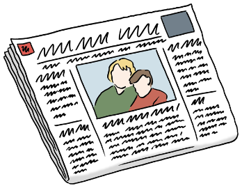 Auf dem Bild sieht man eine Zeitschrift.